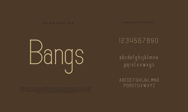 Elegantes letras del alfabeto fuente y número letras clásicas diseños de moda mínimos tipografía modo P