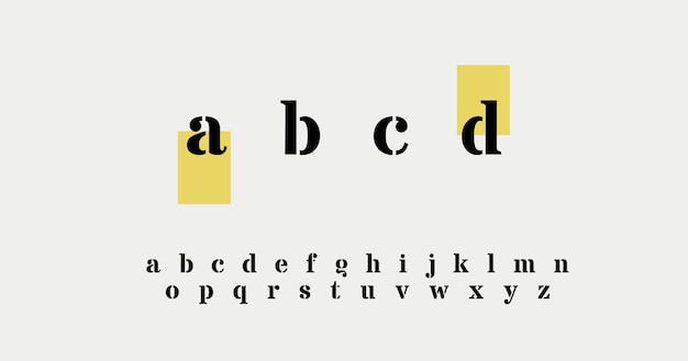 Elegantes letras del alfabeto