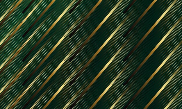 Elegantes líneas diagonales verdes y doradas