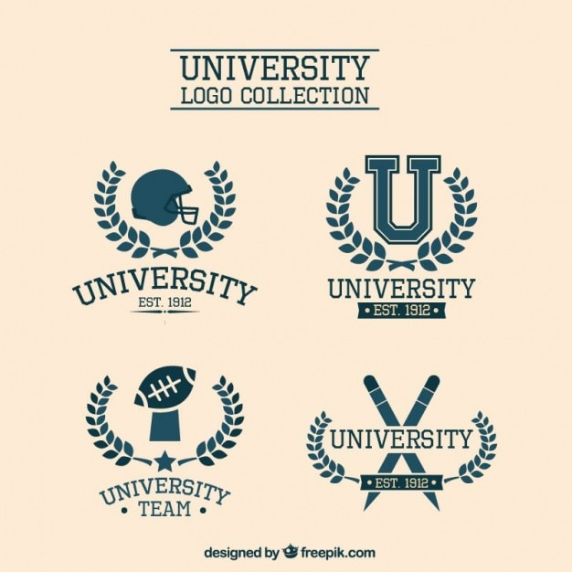 Elegantes logotipos de universidad