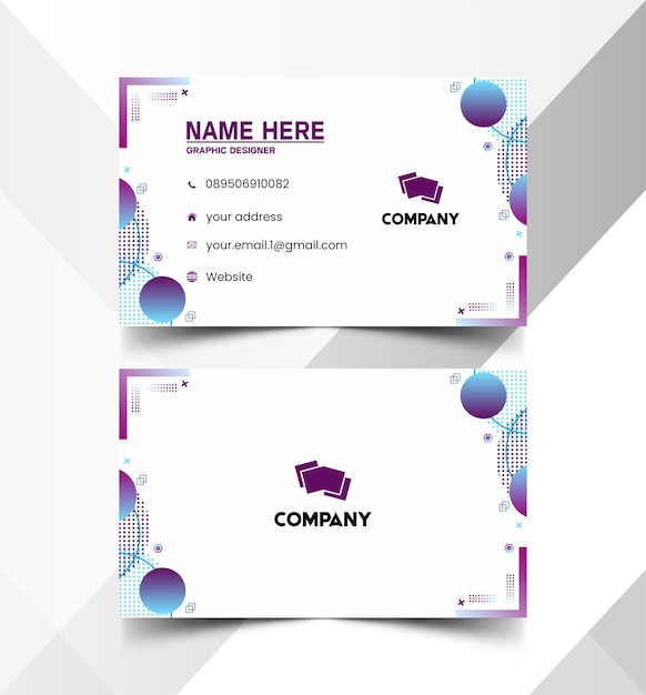 Elegantes plantillas de tarjetas de presentación y tarjetas de identificación 1038
