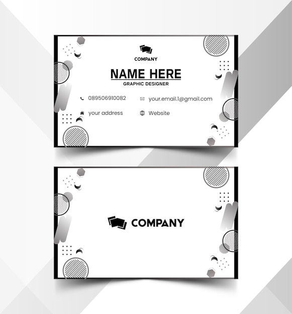 Elegantes plantillas de tarjetas de presentación y tarjetas de identificación 828