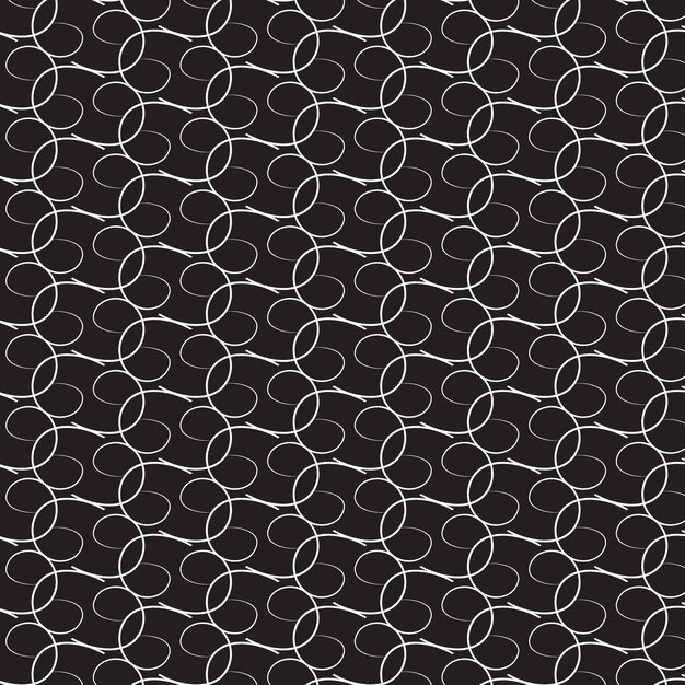 Elegantes remolinos Un diseño blanco y negro sin costuras