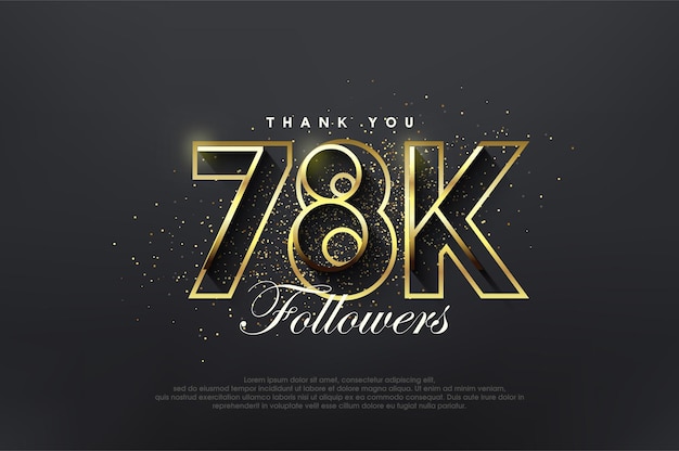 Elegantes seguidores dorados de 78 mil lujosos diseños simples para la celebración