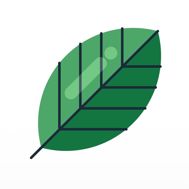 Elemento de activo de diseño de forma de hoja plana y colorida