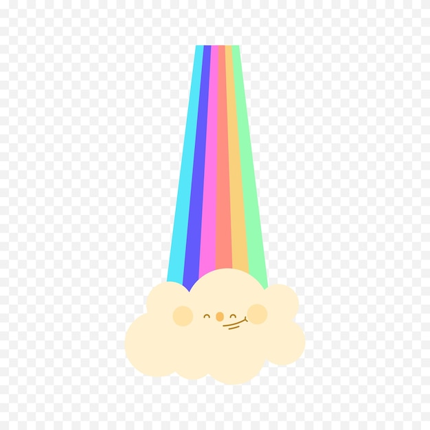 Elemento del arco iris dibujado a mano Ilustración del arco Iris de Boho dibujada a mano