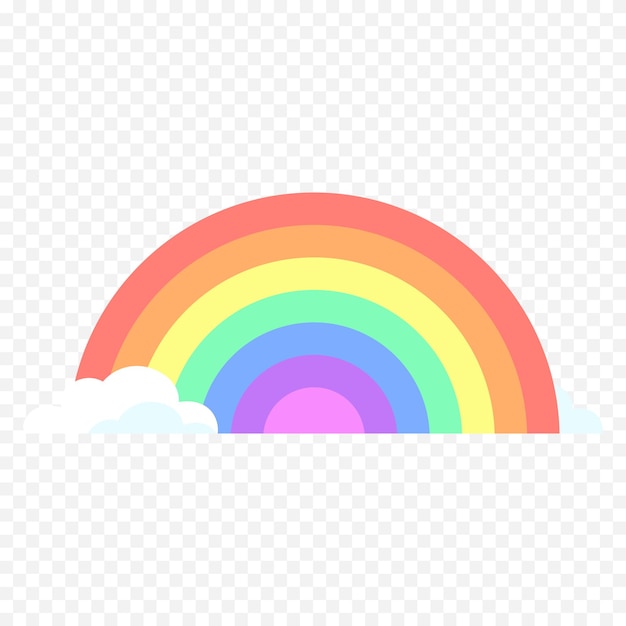 Elemento del arco iris dibujado a mano Ilustración del arco Iris de Boho dibujada a mano