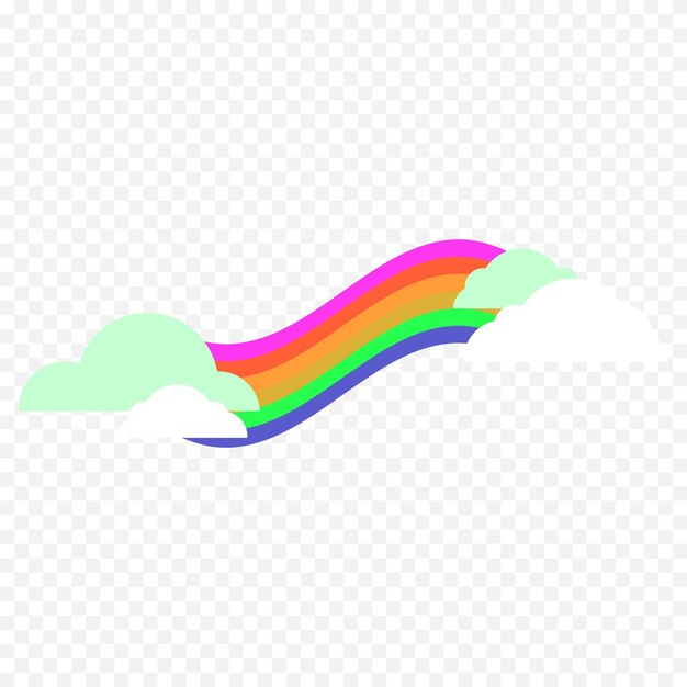 Elemento del arco iris dibujado a mano Ilustración del arco Iris de Boho dibujada a mano