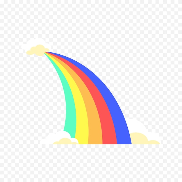 Elemento del arco iris dibujado a mano Ilustración del arco Iris de Boho dibujada a mano
