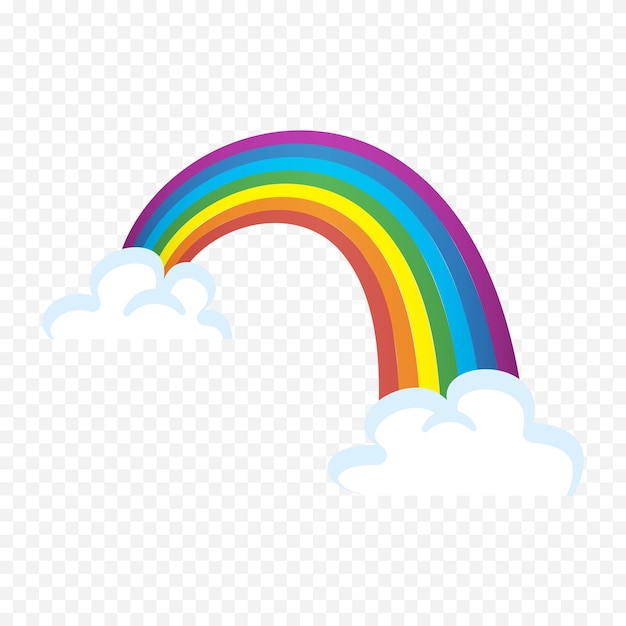 Elemento del arco iris dibujado a mano Ilustración del arco Iris de Boho dibujada a mano