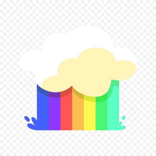 Elemento del arco iris dibujado a mano Ilustración del arco Iris de Boho dibujada a mano