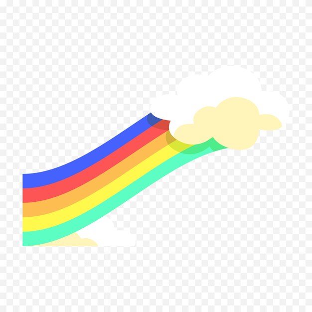 Elemento del arco iris dibujado a mano Ilustración del arco Iris de Boho dibujada a mano