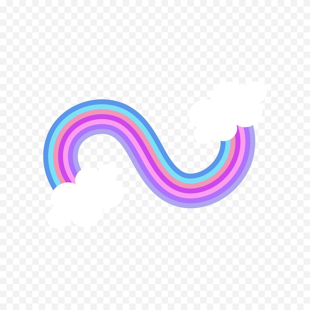 Elemento del arco iris dibujado a mano Ilustración del arco Iris de Boho dibujada a mano