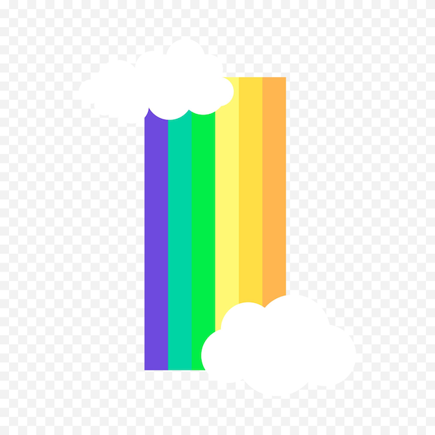 Elemento del arco iris dibujado a mano Ilustración del arco Iris de Boho dibujada a mano