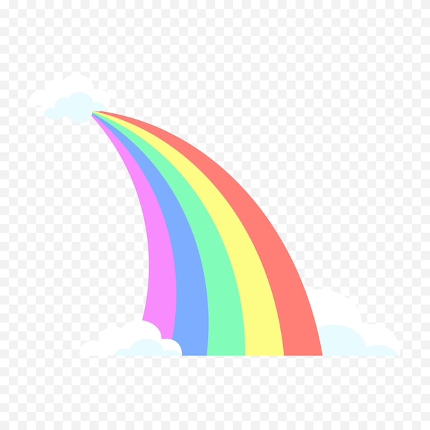 Elemento del arco iris dibujado a mano Ilustración del arco Iris de Boho dibujada a mano