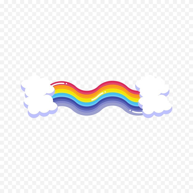Elemento del arco iris dibujado a mano Ilustración del arco Iris de Boho dibujada a mano