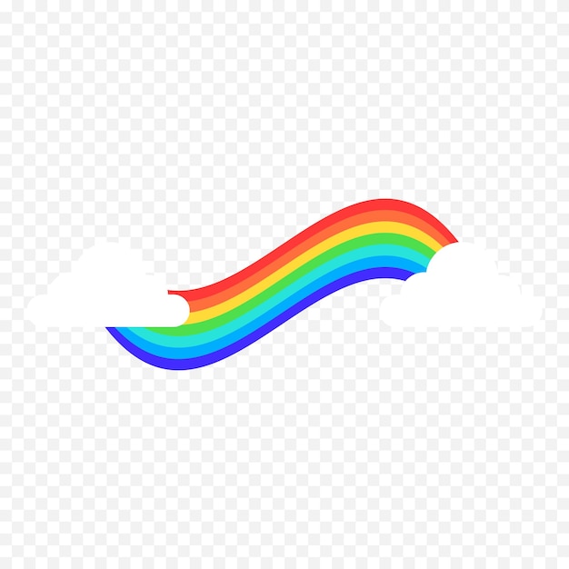 Elemento del arco iris dibujado a mano Ilustración del arco Iris de Boho dibujada a mano