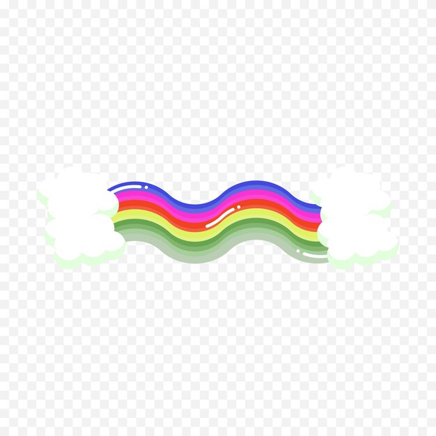Elemento del arco iris dibujado a mano Ilustración del arco Iris de Boho dibujada a mano