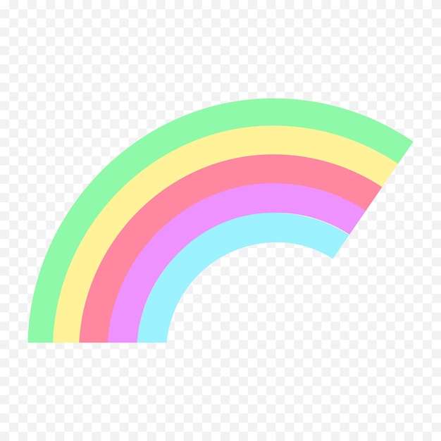 Elemento del arco iris dibujado a mano Ilustración del arco Iris de Boho dibujada a mano