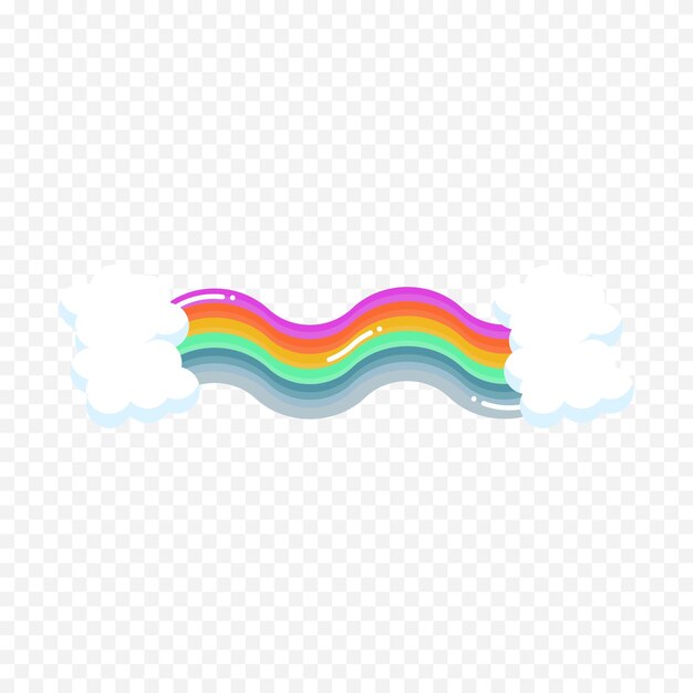 Elemento del arco iris dibujado a mano Ilustración del arco Iris de Boho dibujada a mano