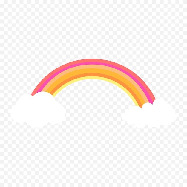 Elemento del arco iris dibujado a mano Ilustración del arco Iris de Boho dibujada a mano