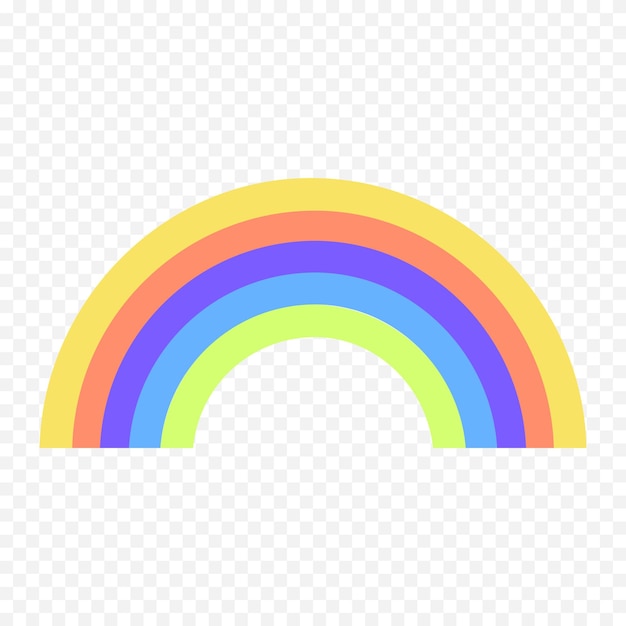 Elemento del arco iris dibujado a mano Ilustración del arco Iris de Boho dibujada a mano