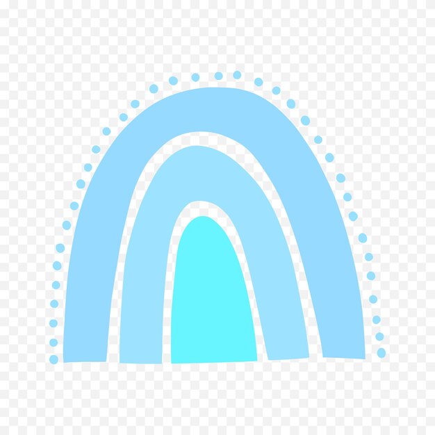 Elemento del arco iris dibujado a mano Ilustración del arco Iris de Boho dibujada a mano