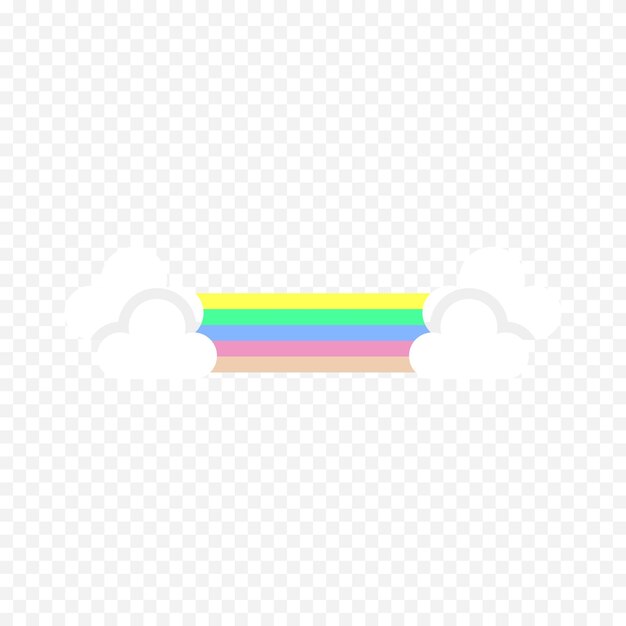 Elemento del arco iris dibujado a mano Ilustración del arco Iris de Boho dibujada a mano