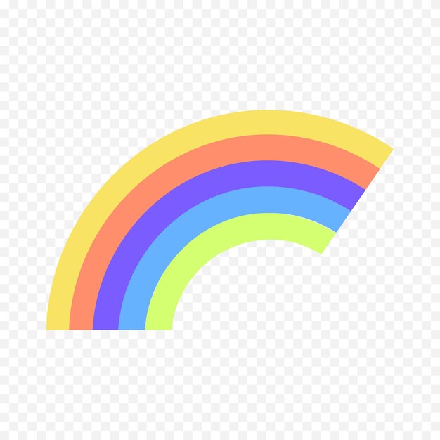 Elemento del arco iris dibujado a mano Ilustración del arco Iris de Boho dibujada a mano