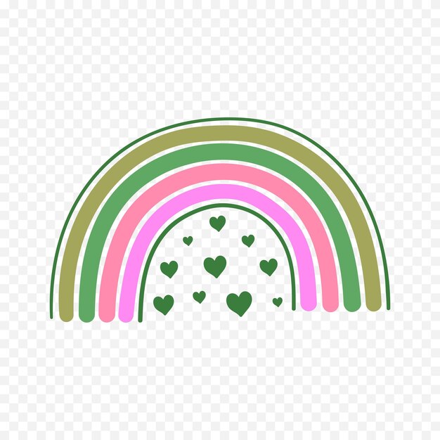Elemento del arco iris dibujado a mano Ilustración del arco Iris de Boho dibujada a mano