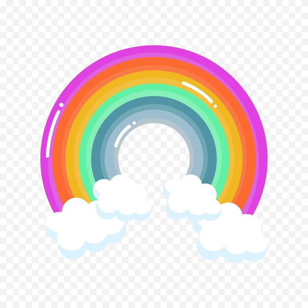 Elemento del arco iris dibujado a mano Ilustración del arco Iris de Boho dibujada a mano