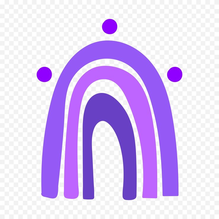 Vector elemento del arco iris dibujado a mano ilustración del arco iris de boho dibujada a mano