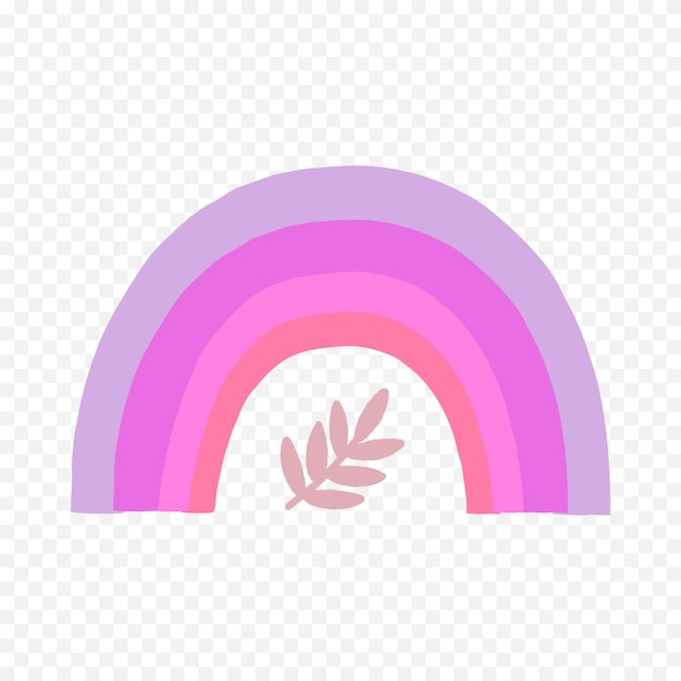 Elemento del arco iris dibujado a mano Ilustración del arco Iris de Boho dibujada a mano