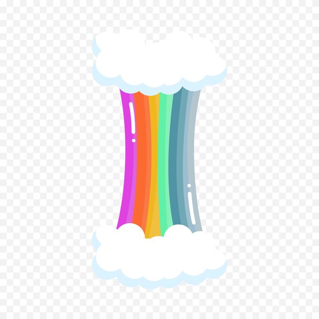 Elemento del arco iris dibujado a mano Ilustración del arco Iris de Boho dibujada a mano