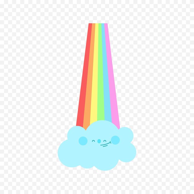 Elemento del arco iris dibujado a mano Ilustración del arco Iris de Boho dibujada a mano