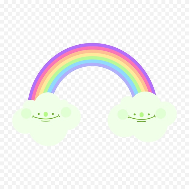 Elemento del arco iris dibujado a mano Ilustración del arco Iris de Boho dibujada a mano