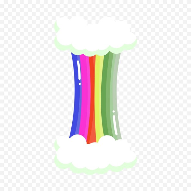 Elemento del arco iris dibujado a mano Ilustración del arco Iris de Boho dibujada a mano