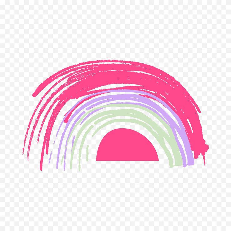 Vector elemento del arco iris dibujado a mano ilustración del arco iris de boho dibujada a mano