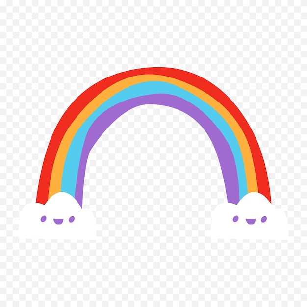 Elemento del arco iris dibujado a mano Ilustración del arco Iris de Boho dibujada a mano