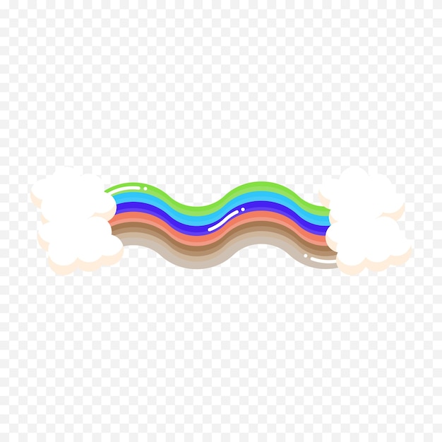 Elemento del arco iris dibujado a mano Ilustración del arco Iris de Boho dibujada a mano