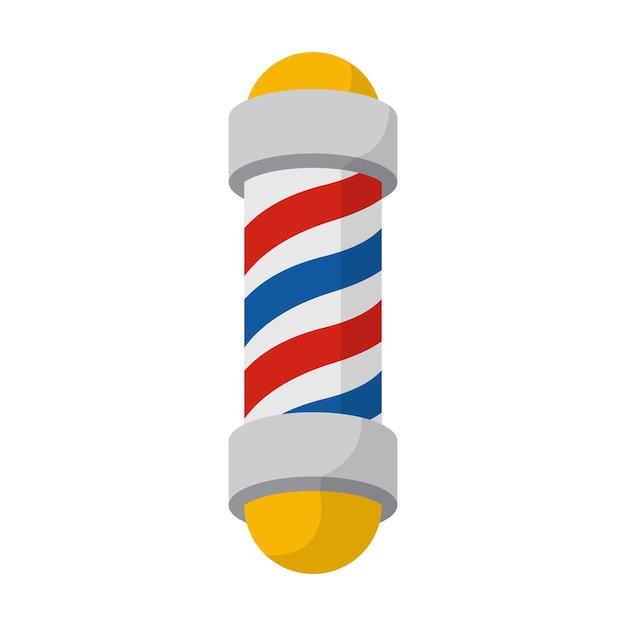 El elemento del barbero dibujado a mano.