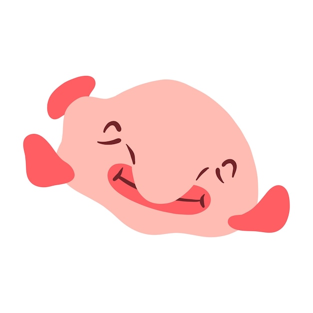 El elemento Blobfish dibujado a mano.