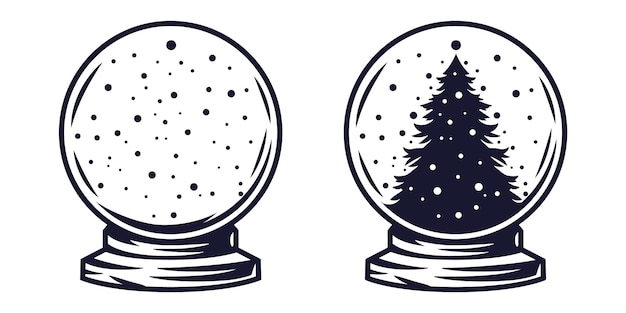 Elemento de bola de nieve navideña para fiesta de año nuevo