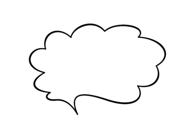 Elemento de burbujas de habla de manga Caja de conversación dibujada a mano Doodle globo de habla de Manga