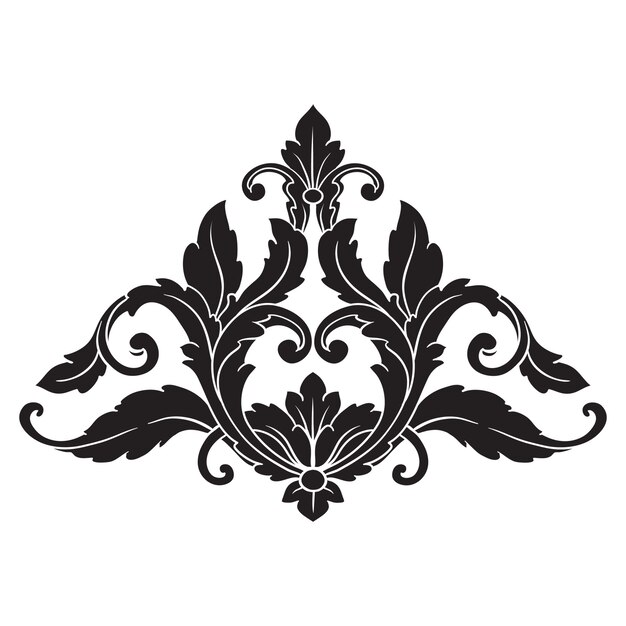 Elemento clásico barroco vintage. Elemento decorativo de diseño en filigrana.