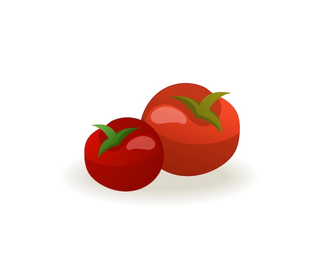 Vector elemento de la cocina española esta ilustración combina de manera creativa elementos de diseño intrincados y colores audaces para representar un tomate jugoso en un estilo de dibujos animados lúdico ilustración vectorial