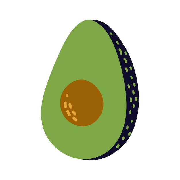 Elemento de comida de diseño de dibujos animados Aguacate dibujado a mano