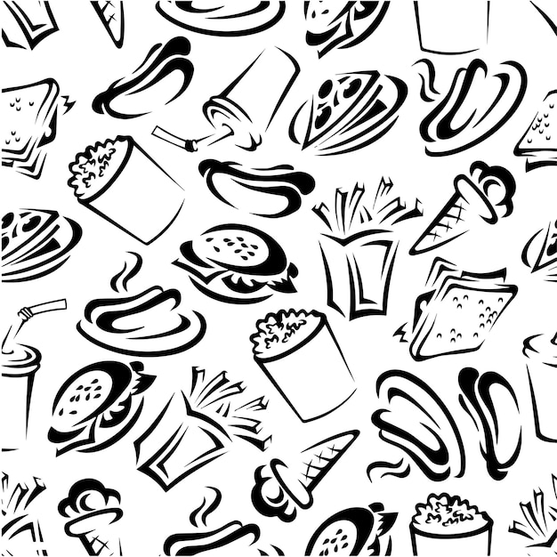 Elemento de comida rápida BW