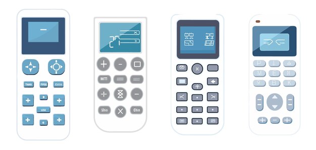 Vector elemento de controlador de aire acondicionado de vector