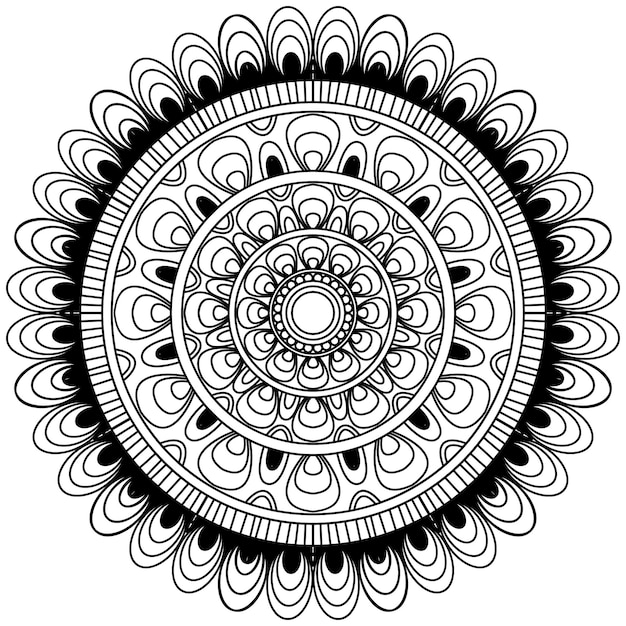 Vector elemento decorativo ornamental de fondo de mandala de lujo creativo en forma de círculo
